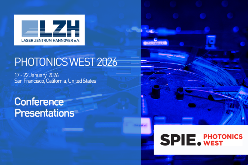 Laseraufbau mit Informationen zur Messe.